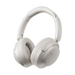 head QCY H3S Wireless On-Ear Headphones with LDAC and ANC Noise Cancellation - White biały headsets