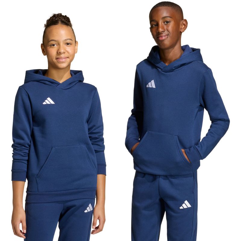 Adidas Entrada 26 Hoody Kids’ Sweatshirt Navy sötétkék gyerek kapucnis pulóver JZ6567