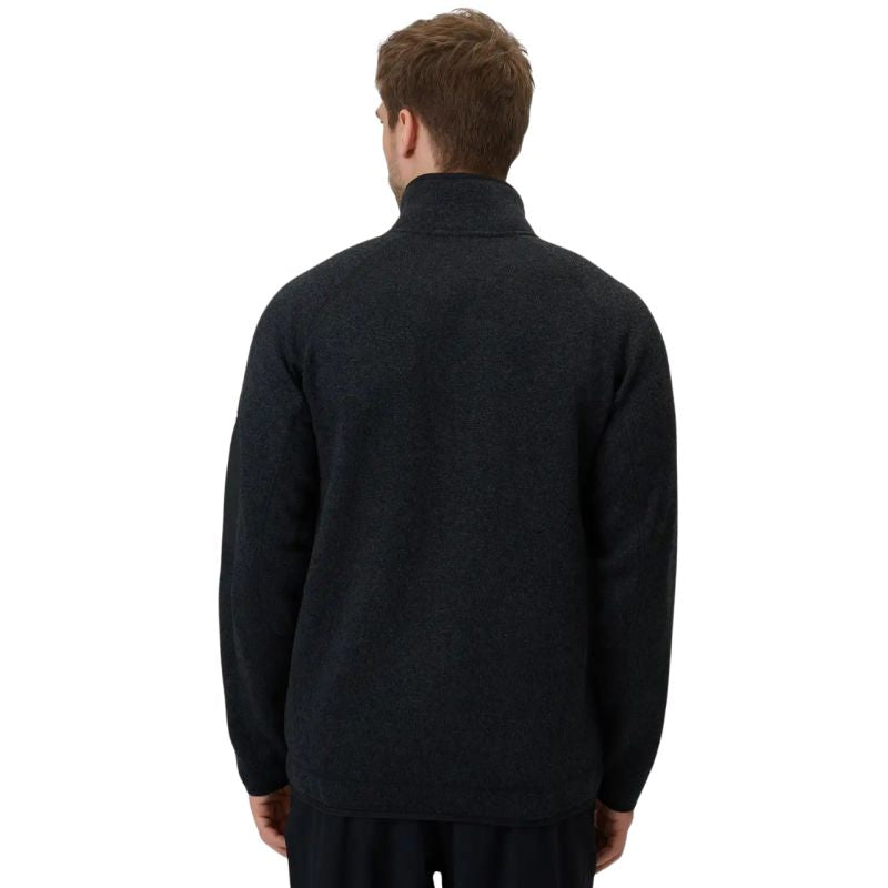 Men's fleece 4F M443 deep melange 4FWSS26TFLEM443 20M fekete kabát