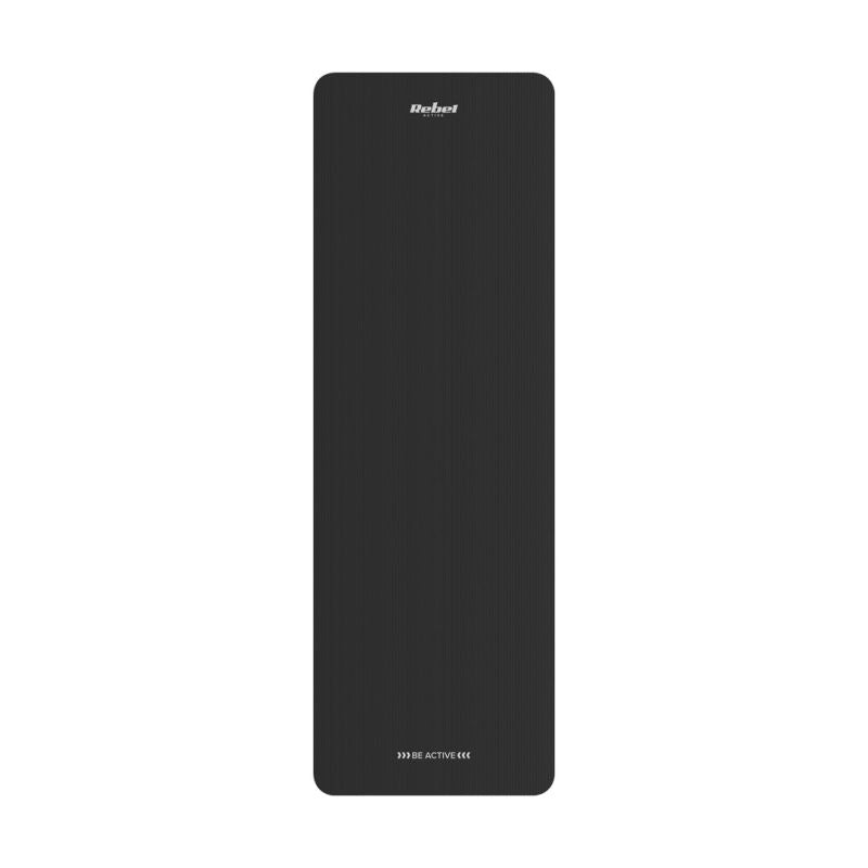 Rebel Active Gymnastic Mat For Yoga, Pilates, Fitness, Thickness 6mm, Tpe Material, fekete edzőfelszerelés RBA-3151-BK