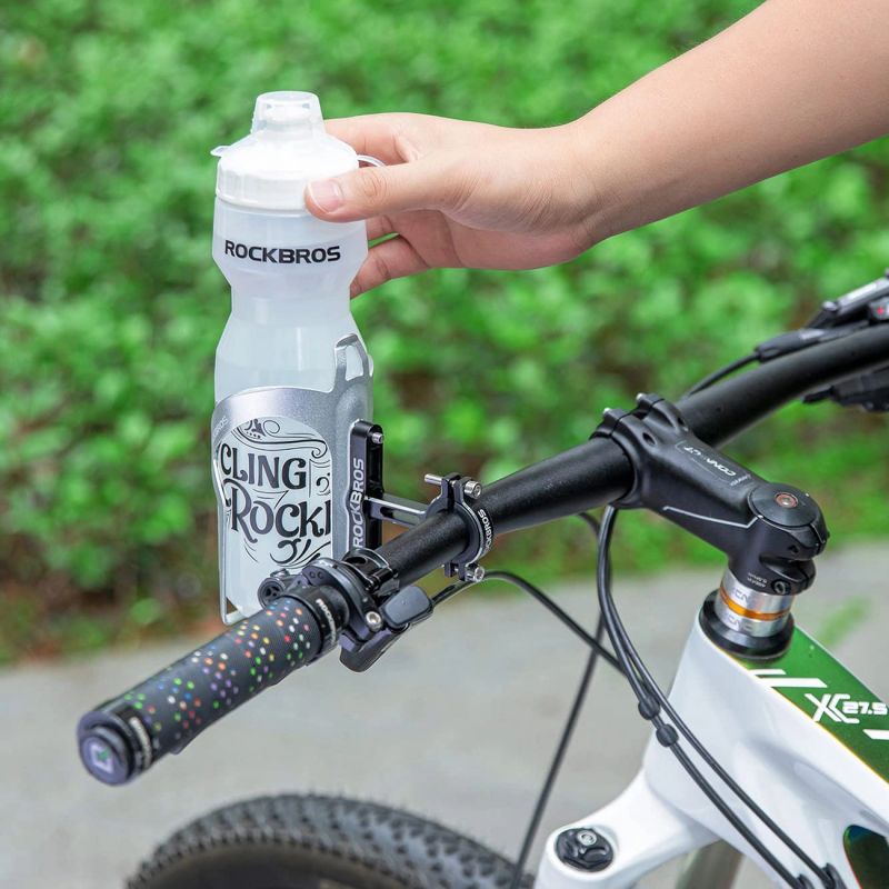 Rockbros KS-416 Adjustable Aluminum Bottle Cage Adapter - Black fekete training equipment
