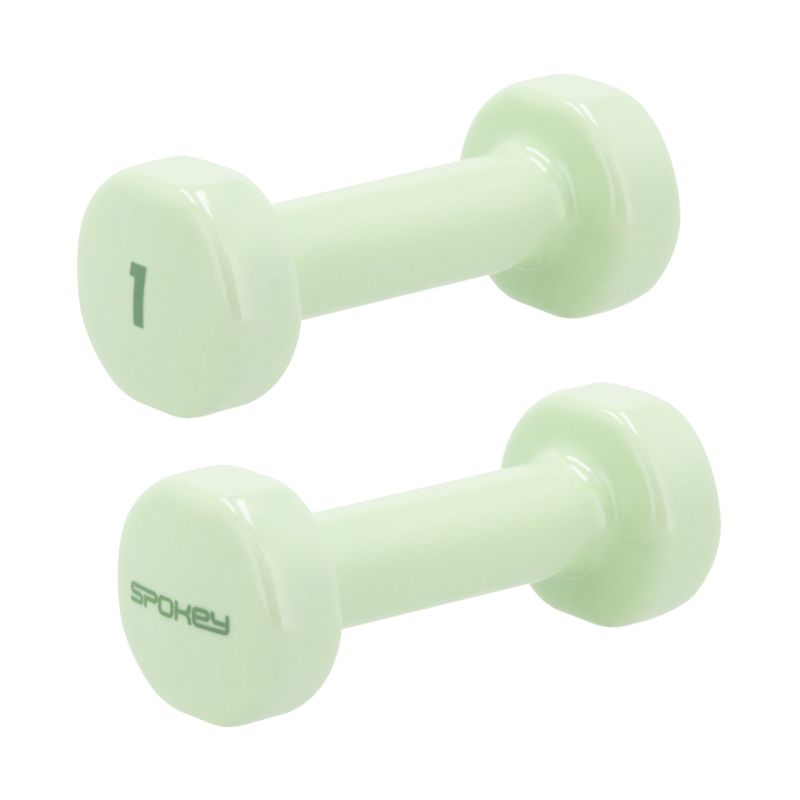 Spokey Shape dumbbells 2x1 kg green zöld csuklópánt