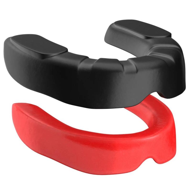 DBX Bushido Gel Mouthguard + Box - Black and Red | GelTech dla dzieci protectors and knee pads