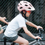 Rockbros LK-67 Youth Bike Helmet with Detachable Visor 54–58 cm - Pink różowy védőfelszerelés -203986