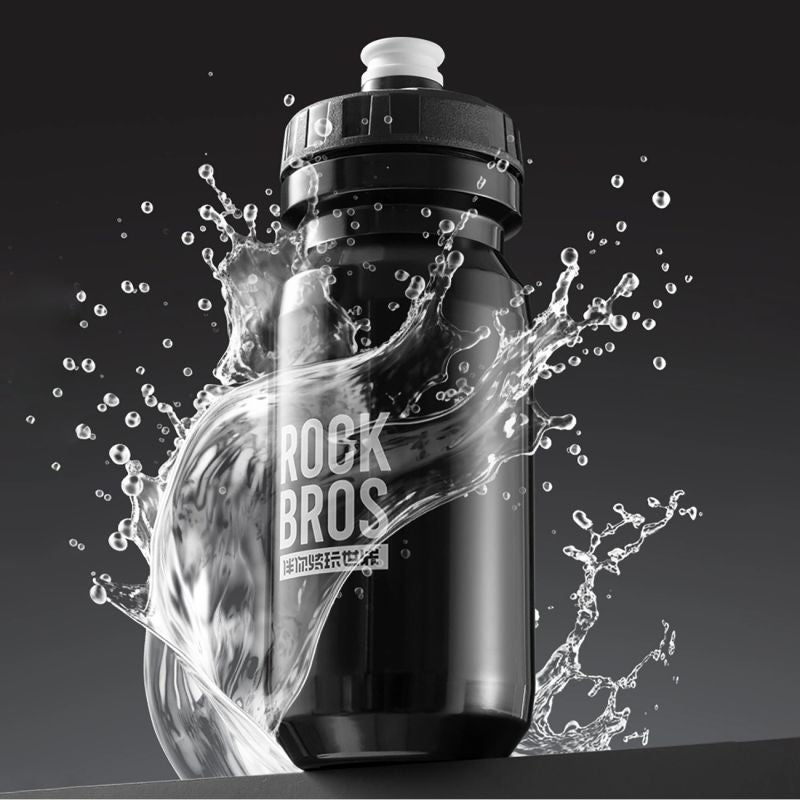 Rockbros 600 ml Bike Bottle - Black czarny water bottles, training equipment
