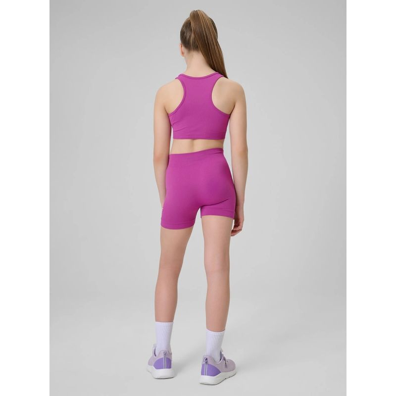4F Girls' seamless sports short 152/158 leggings 4FJRSS26TFSTF140-53S