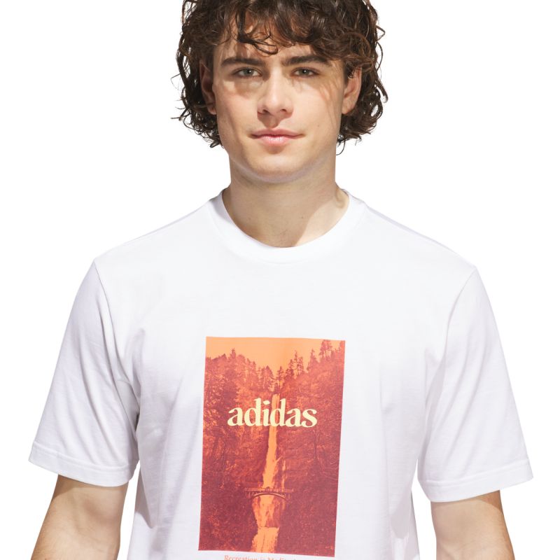 Adidas Men's Waterfall Graphic T-shirt fehér ruházat KH0398