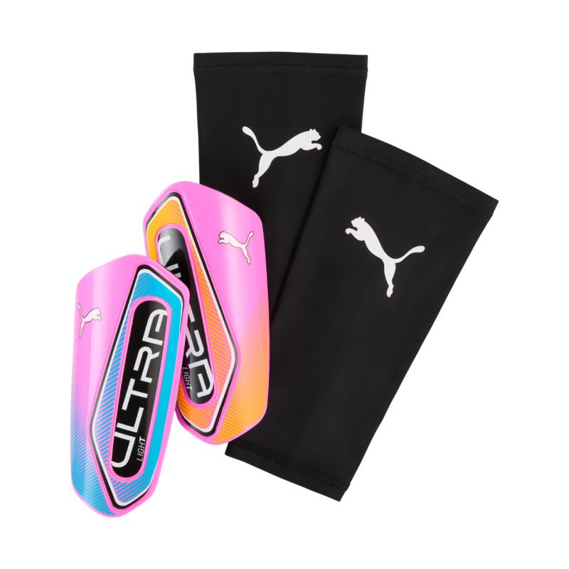 Puma Ultra Light Sleeve Football Shin Guards Pink and Black 31019 fekete védőfelszerelés 3101901