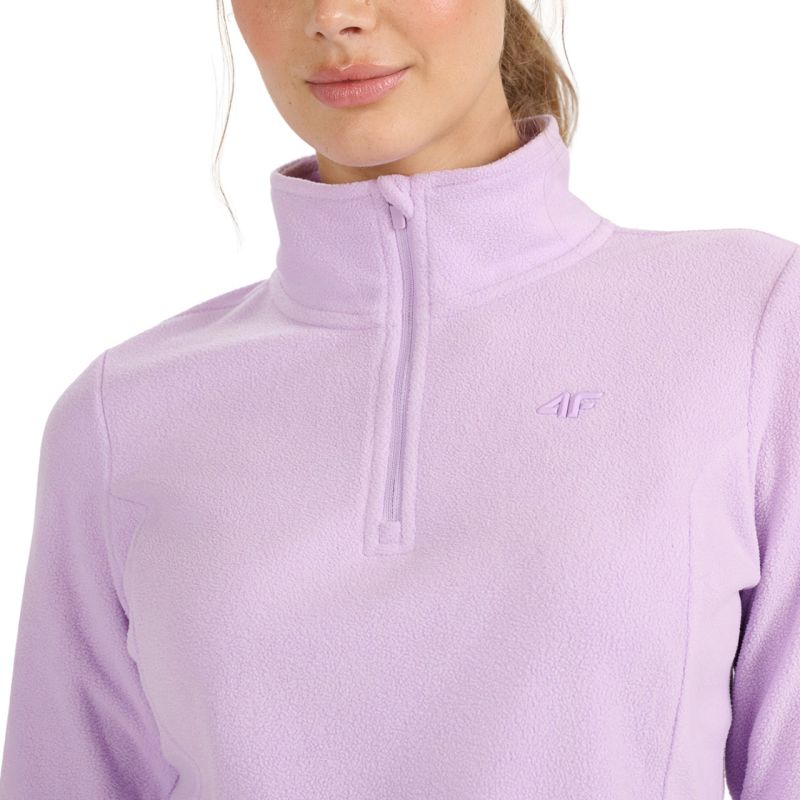 4f Women's fleece sweatshirt F069 light purple 4FWAW25UFLEF069 52S Kiegészítő