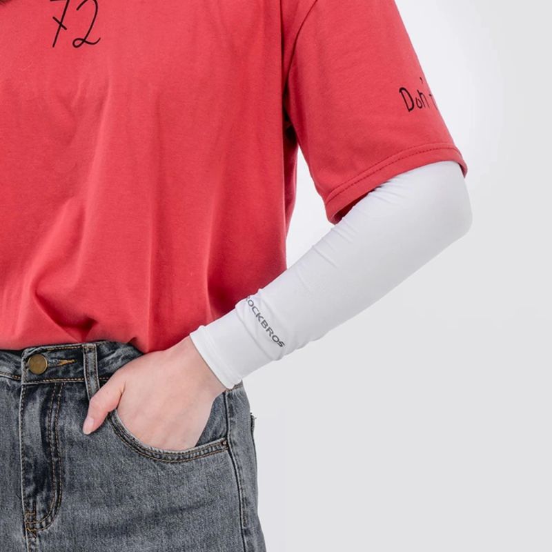 Rockbros cycling sleeves - white (2 pcs.)