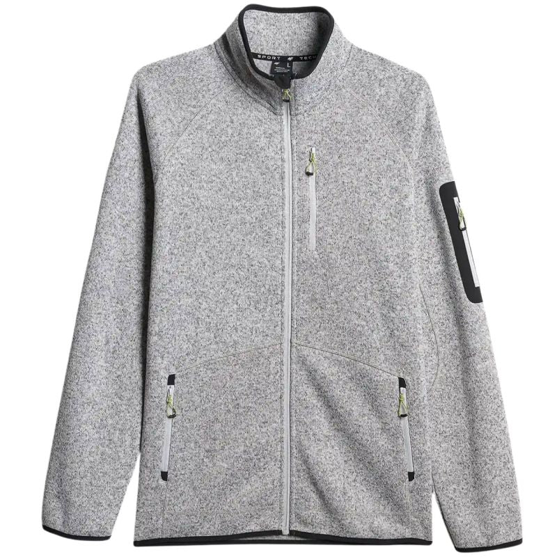 Men's fleece 4F M443 cool light melange 4FWSS26TFLEM443 27M szürke kabát
