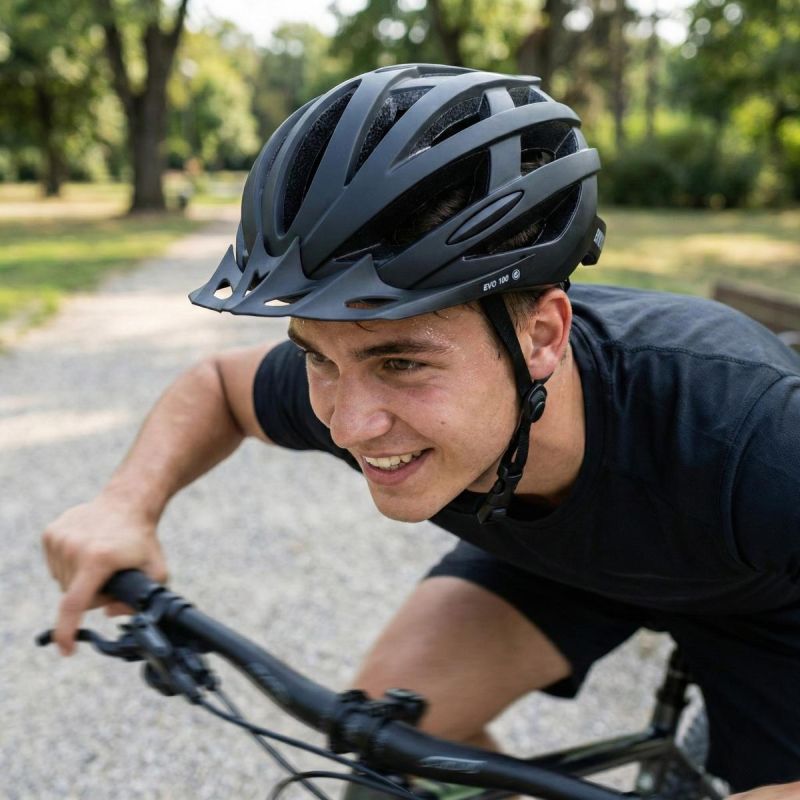 Enero Evo Adjustable Cycling Helmet 100 Rm (55-58cm) fekete helmets