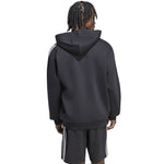 Adidas Men's Essentials 3-Stripes Fleece Full-Zip Hoodie fekete ruházat KY6559
