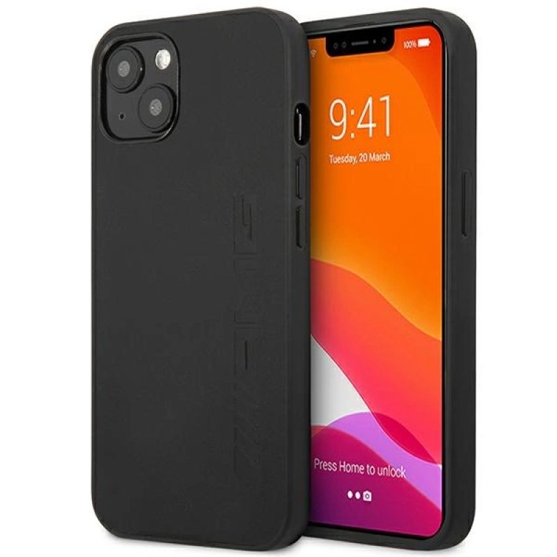 AMG AMHCP14MDOLBK iPhone 14 Plus 6.7 " / black hardcase Leather Hot Stamped fekete utcai cipő