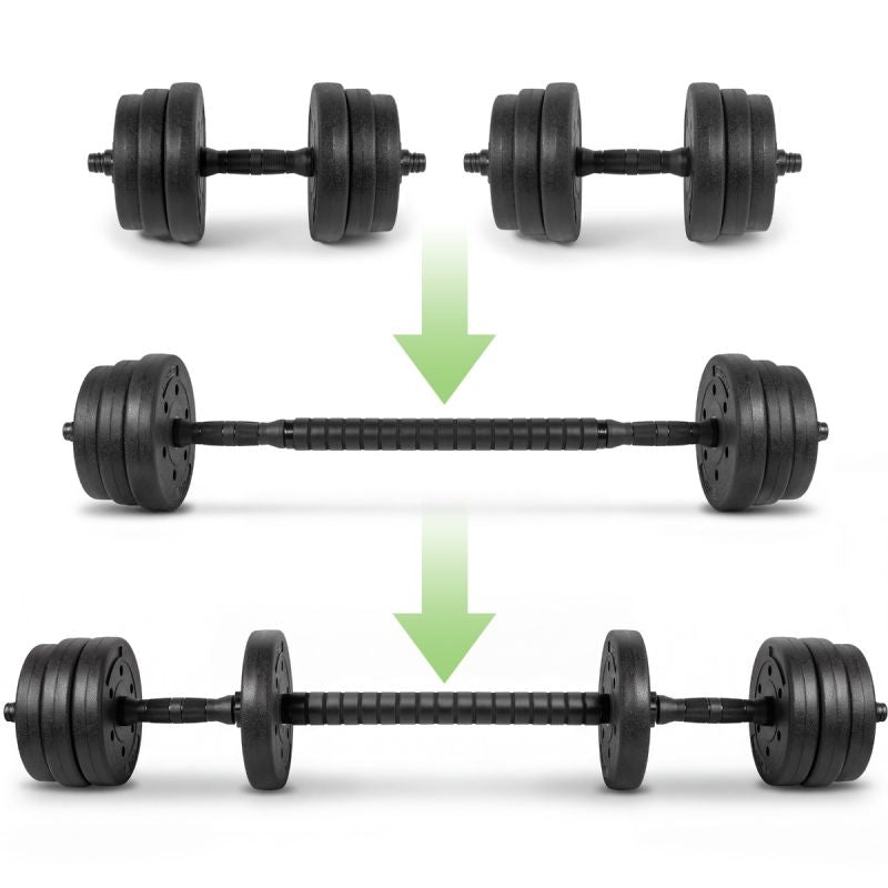 Spokey 4-in-1 Weight Set (Barbell, Dumbbells, Kettlebell, Push-Up Handles) PONDUS SET 20 kg edzőfelszerelés SPK-947380