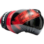 TOP TEN ROTT "GLOSSY BLOCK" Open Gloves jasnoniebieski+xs kesztyű