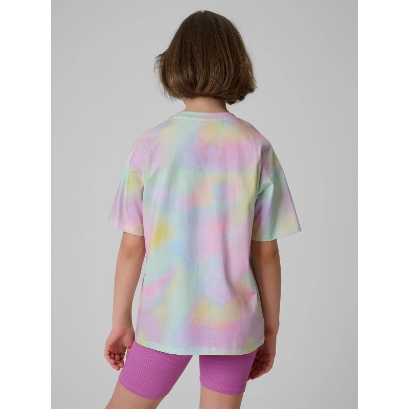 T-shirt with print for girls 4F 4FJRSS26TTSHF3826-90A 158/164 póló