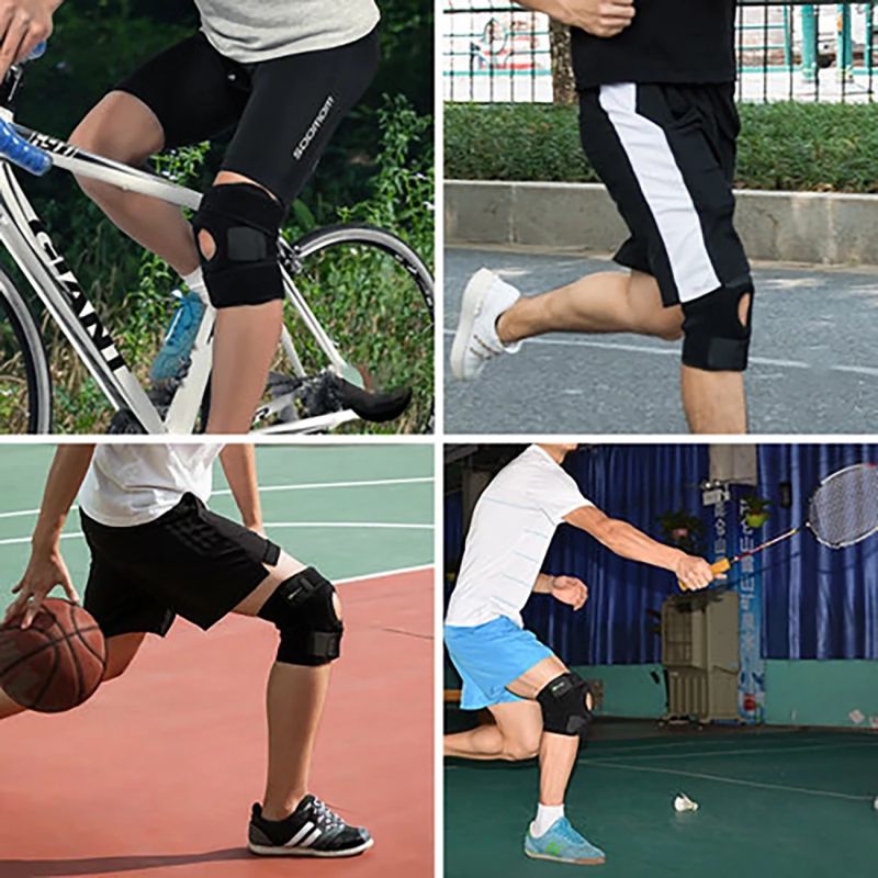 Rockbros sports protector for patella and knee joint, size - black fekete protectors and knee pads