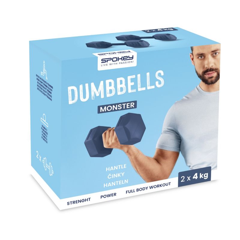 Spokey Monster dumbbells 2x 4 kg SPK-944045 Edzőfelszerelés