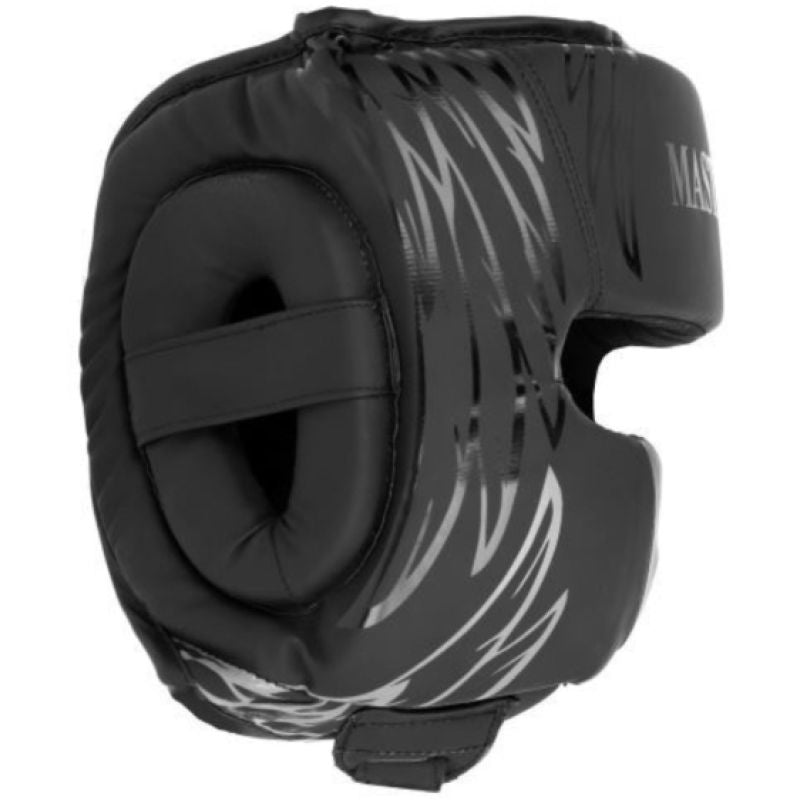MASTERS FIGHT EQUIPMENT KSTOP-BLACK-EAGLE boxing sparring helmet fekete védőfelszerelés 021121-01M