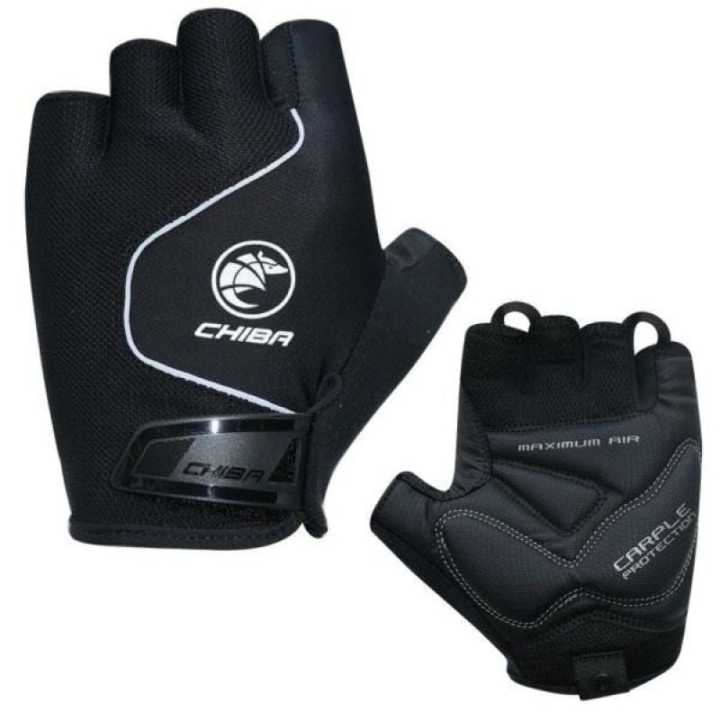 CHIBA COOL AIR Gloves, Black, fekete kerékpáros kesztyű SI3010320C-4