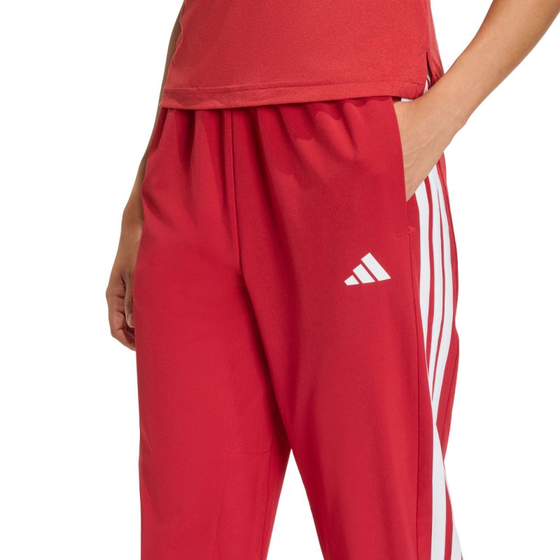 adidas Train Essentials 3-Stripes Woven Women's Pants Red