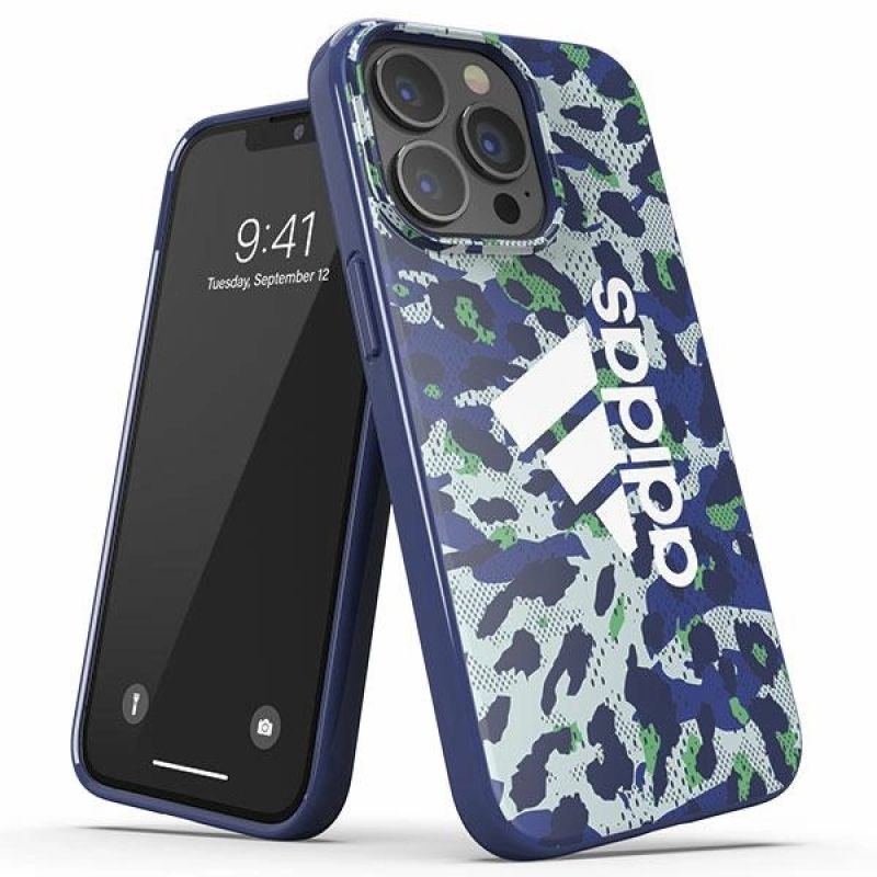 Adidas OR Snap Case Leopard iPhone 13/13 Pro 6.1" blue/blue niebieski phones and accessories