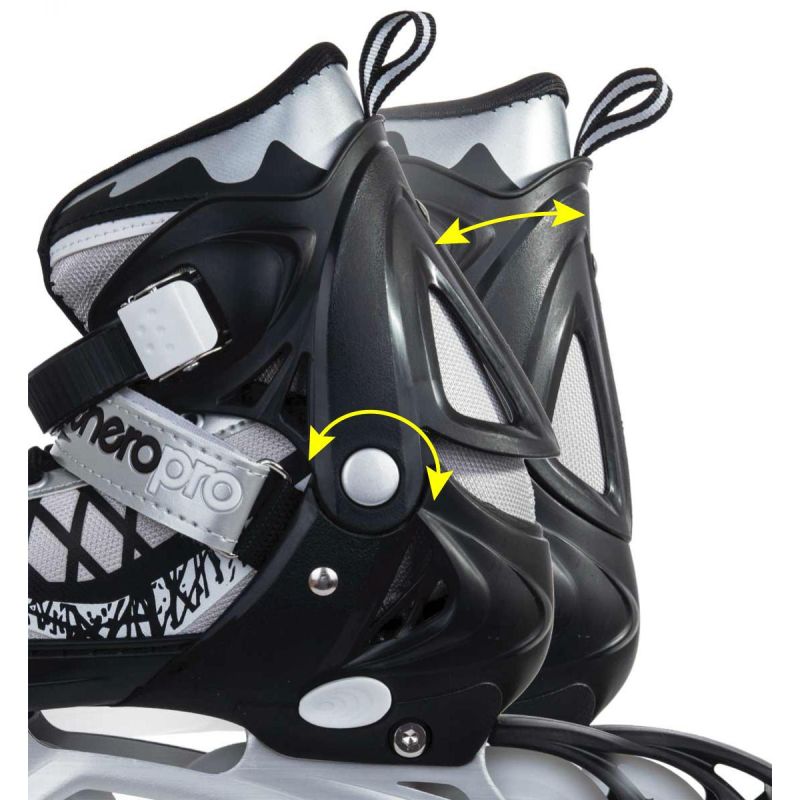 Enero Pro Roller Skates-Roller Skates-Ice Skating 4in1 Led 34-37 Gray szürke skates, roller skates