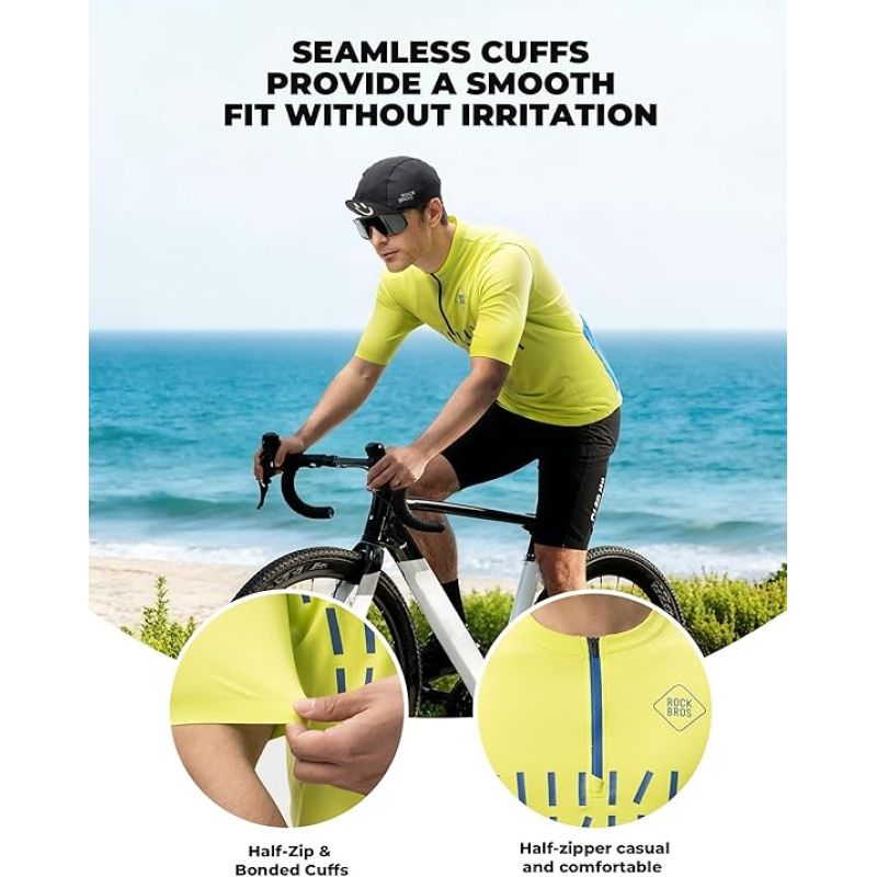 Rockbros Men's Fluorescent Cycling Jersey