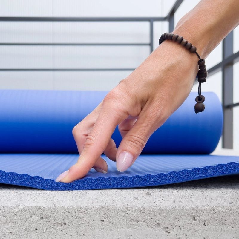 Wozinsky exercise mat 181 x 63 x 0.9 cm thick gymnastic yoga mat blue niebieski jóga matrac 5907769300417-63708