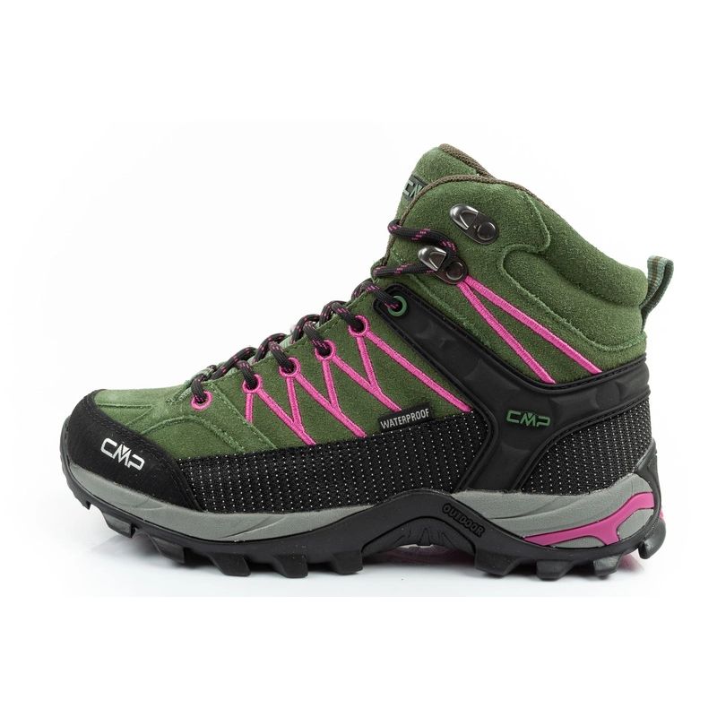 CMP Rigel women's trekking leather durable waterproof ankle boots green zöld cipő