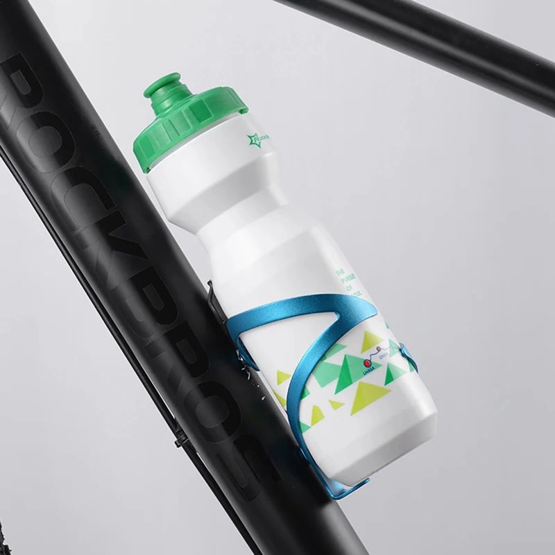 Rockbros 2017-11ABL Aluminum Bike Bottle Holder - Blue niebieski water bottles, training equipment