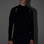 4f Men's longsleeve t-shirt M417 deep black 4FWAW25TFLOM417 20S Ruházat
