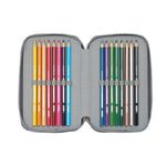 Real Madrid triple filled pencil case 37 pcs wielokolorowy tolltartó