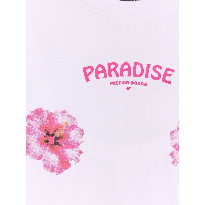 4F Women's loose T-shirt with print póló