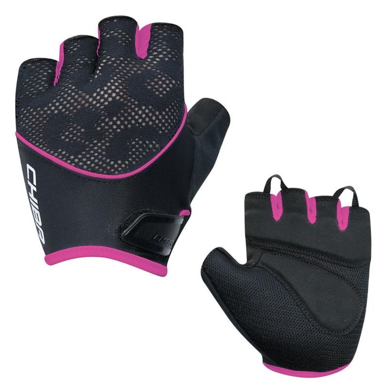 CHIBA LADY GEL gloves Black and pink rózsaszín kesztyű