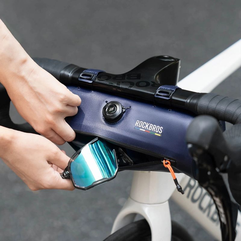 Rockbros AS-143 ROAD TO SKY handlebar bicycle waterproof 2 l - blue niebieski táska