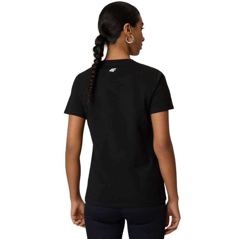 4F Women's T-shirt F2785 deep 20S fekete ruházat 4FWSS26TTSHF278520S
