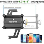 Rockbros 699-BK Aluminium Alloy Bicycle Phone Holder – Black fekete telefontartó Rockbros-699-BK