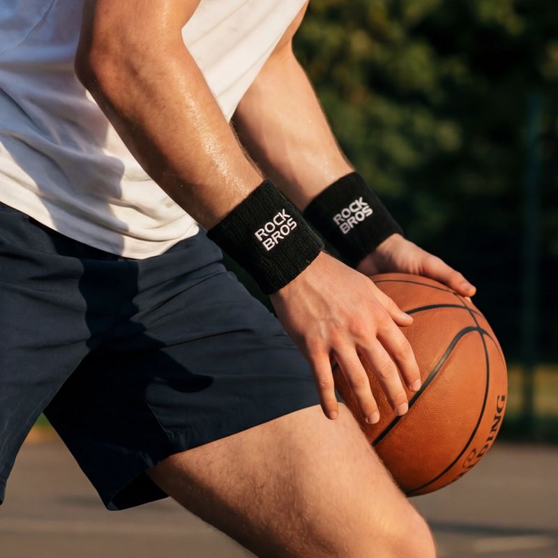 Rockbros 190009 Sports Wristband - Black czarny headbands