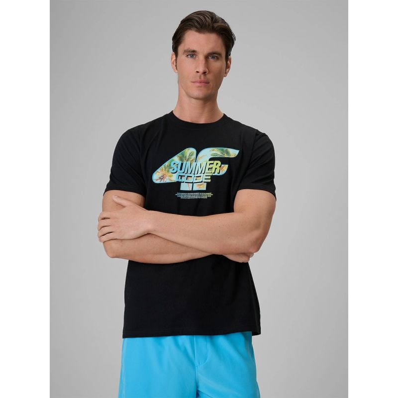 4F Men's regular printed T-shirt póló 4FRSS26TTSHM4305-20S