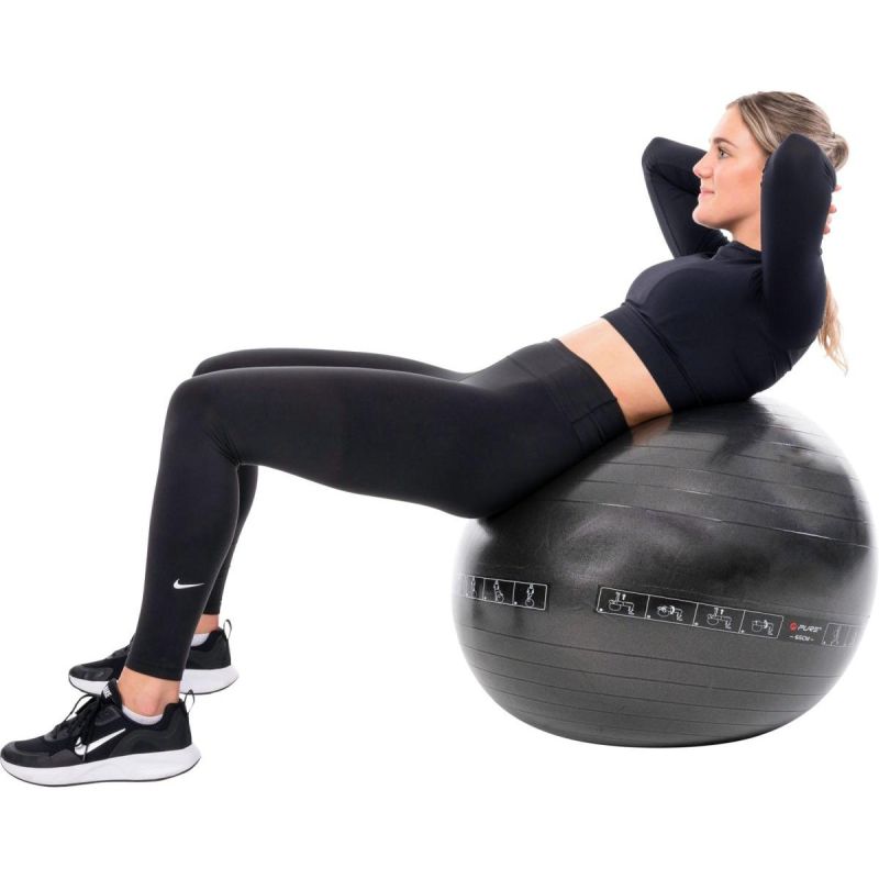 Pure 2 Improve Fitness Ball 75cm Black fekete balls, medicine balls