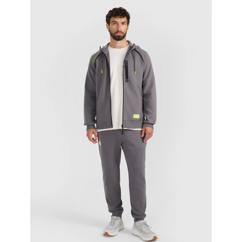 Men's zip-up hooded sweatshirt 4F 4FRAW25TSWSM2456-23S kapucnis pulóver