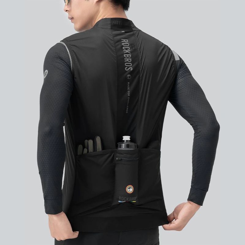 Rockbros ROAD TO SKY men's lightweight breathable cycling vest M - black m \ czarny vests