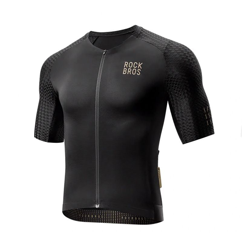 Rockbros Diamond Short Sleeve Cycling Jersey Size XXL - Black czarny \ xxl póló
