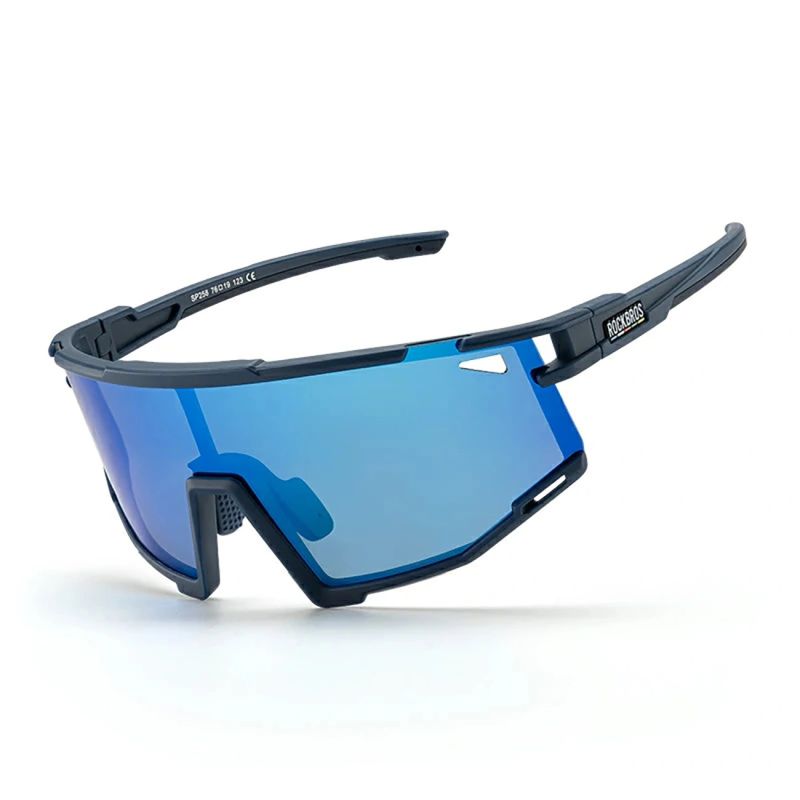 Rockbros SP258 ROAD TO SKY Cycling Glasses Polarized Blue Lenses - Navy Blue granatowy training equipment