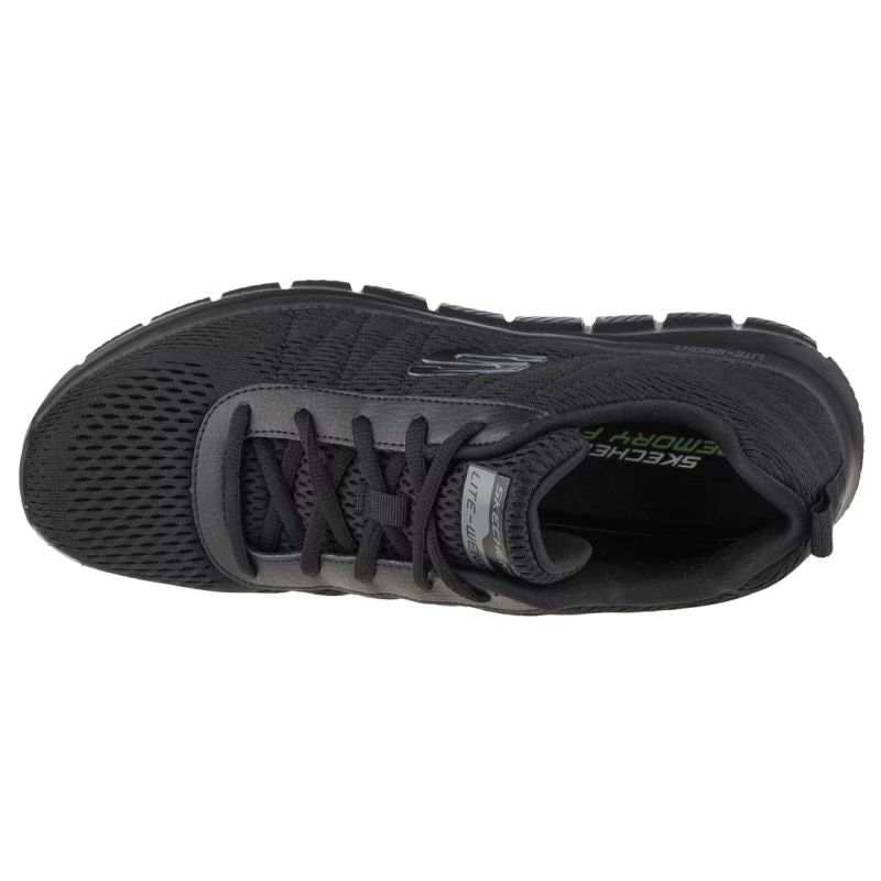 Skechers Track-Moulton 232081-BBK Black fekete utcai cipő