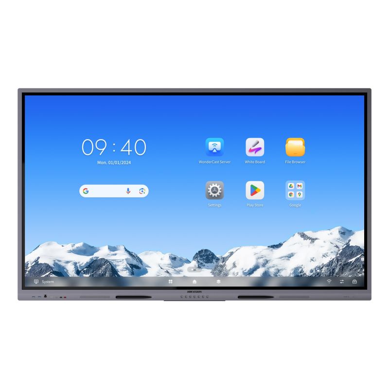 Hikvision signage display Interactive flat panel 190.5 cm (75") LED Wi-Fi 480 cd/m2 4K Ultra HD Gray Touchscreen Embedded processor Android 16/7 DS-D5C75RB/A2L