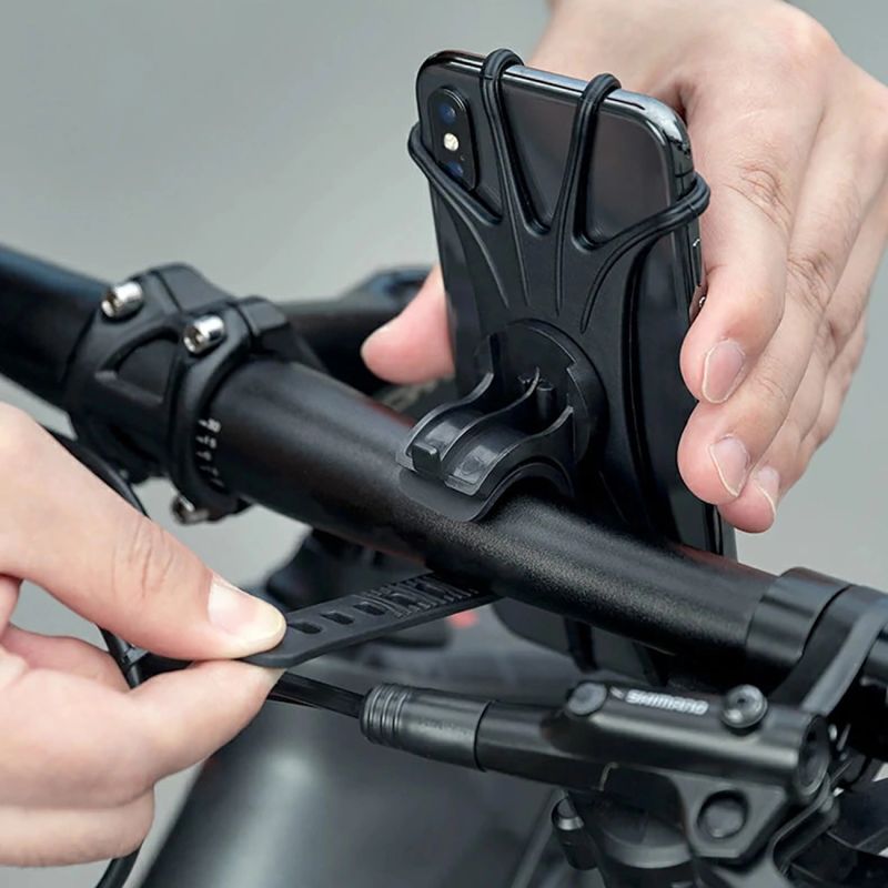 Rockbros LF436 Handlebar Clamp Phone Holder – Black czarny phones and accessories