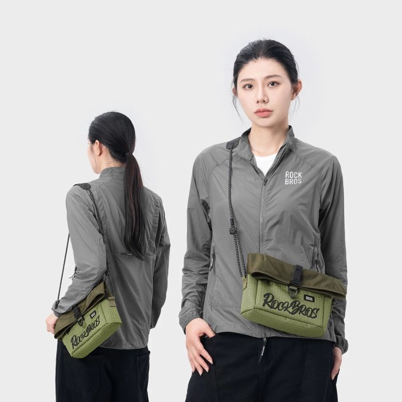 Rockbros W020 Dual-Purpose Front Bag, Bike/Shoulder - Green zöld táska